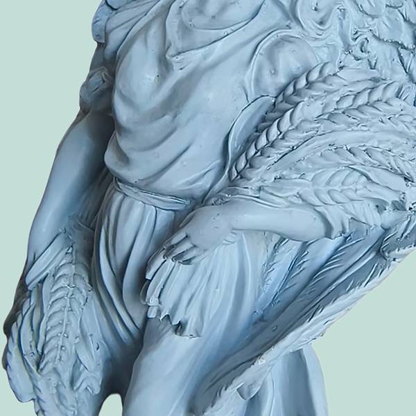 Grand ange funèbre Gris