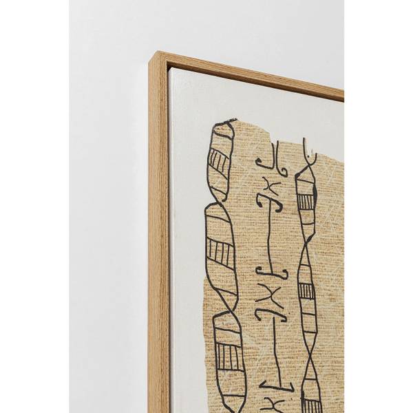 Peinture Native Spirals 50x150cm Marron - Textile - 4 x 150 x 50 cm