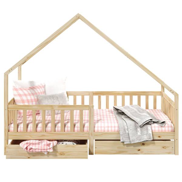 Lit cabane ALVA 90x190 cm Pin - 96 x 168 x 196 cm