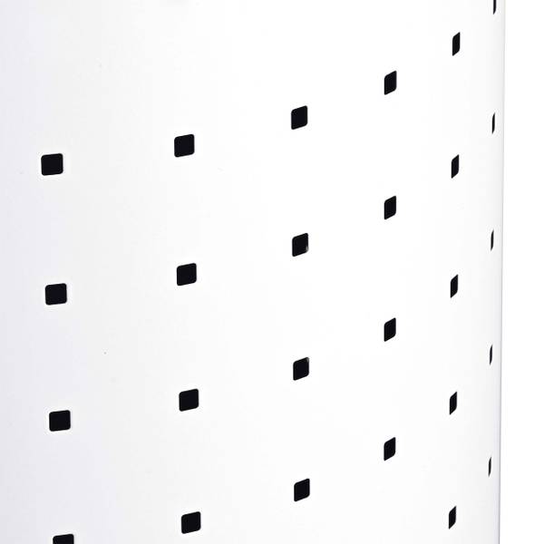 Weißer Wäschekorb mit Deckel Braun - Weiß - Eisen - 35 x 57 x 35 cm