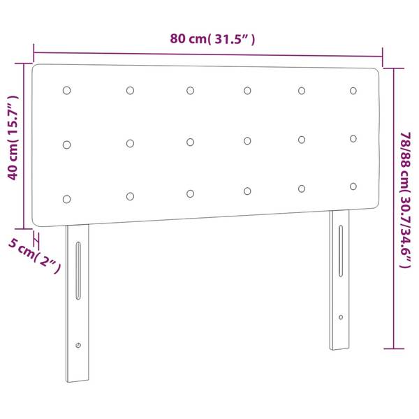 Kopfteil 3015754-1 Schwarz - Breite: 80 cm