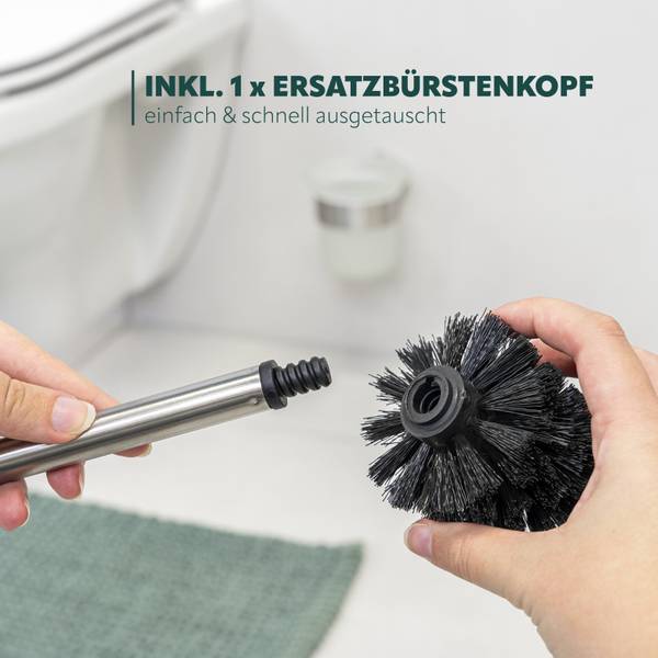 Toilettenbürste Lucente 67710 Silber - Metall - 12 x 35 x 15 cm