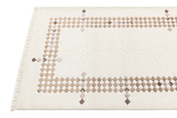Tapis de passage Darya CMLIV Beige - Laine - 81 x 1 x 198 cm