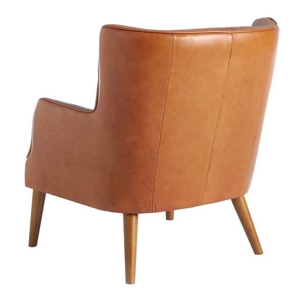 Gepolsterter Ledersessel Braun - Flachgewebe - Kunstleder - 75 x 89 x 80 cm
