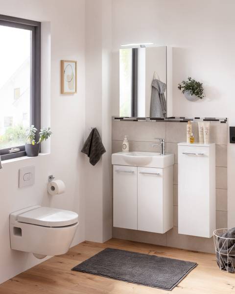 Waschbeckenunterschrank SBC Sceno Weiß Weiß - Holzwerkstoff - 60 x 70 x 34 cm
