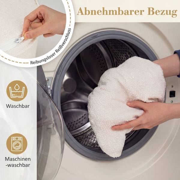 Sitzhocker VH35701 Beige - 45 x 35 x 45 cm