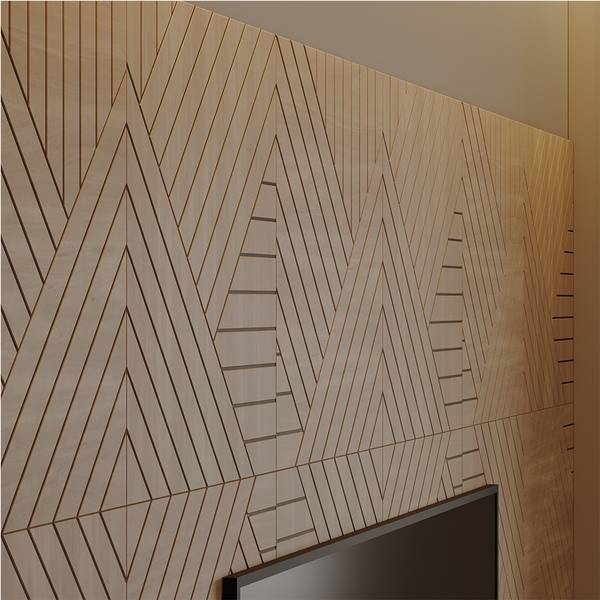 Wandpaneel  57949 bruin - plaatmateriaal op houtbasis - 52 x 52 x 1 cm