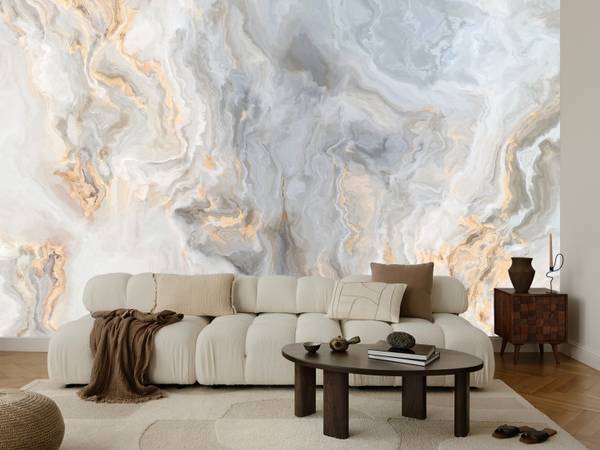 Papier Peint Champ Lavande Soleil 100 x 70 x 70 cm