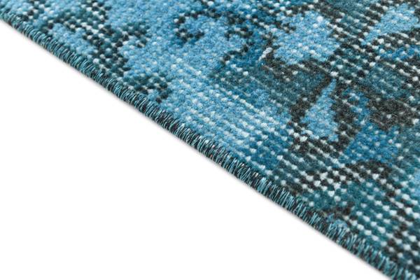 Vloerkleed Ultra Vintage DCCXII turquoise - wol - 109 x 1 x 203 cm