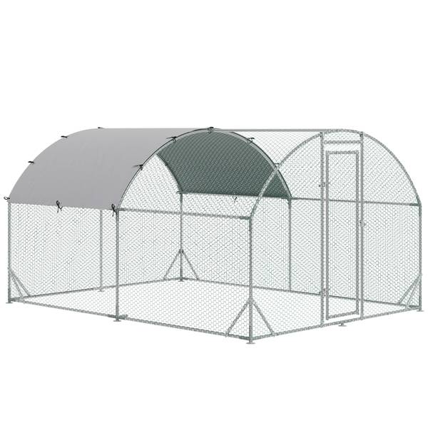 Hühnerstall BB7137 Silber - Metall - 38 x 18 x 195 cm