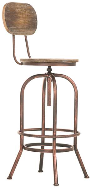 Barhocker Pino 2er Set Braun - Metall - 50 x 102 x 50 cm