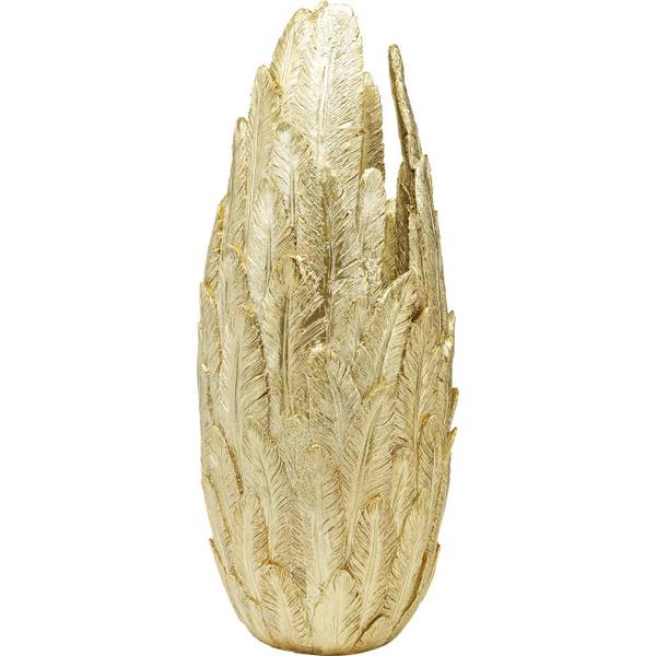 Vase Feathers Gold - Polyresin - Harz - 34 x 80 x 34 cm