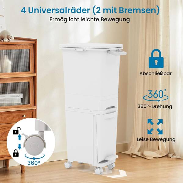Mülleimer VH33102DE Weiß