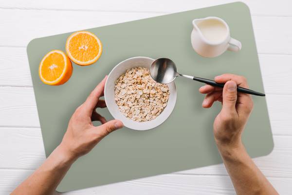 PLATZSETS Einfarbig 6er-Set Grün - Vinyl - 45 x 30 x 1 cm