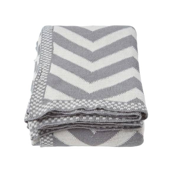 Tagesdecke mit Chevron-Muster Grau - 150 x 200 cm