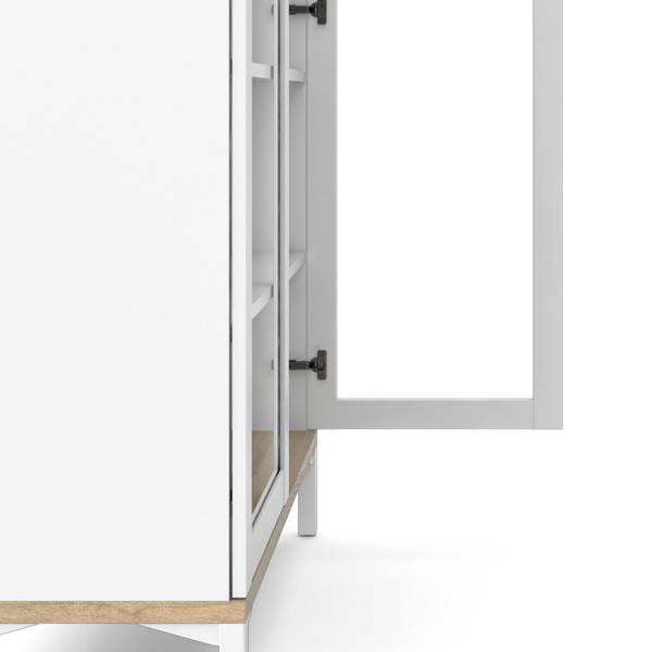 Vitrine Lisanne Weiß - Holzwerkstoff - 36 x 203 x 89 cm
