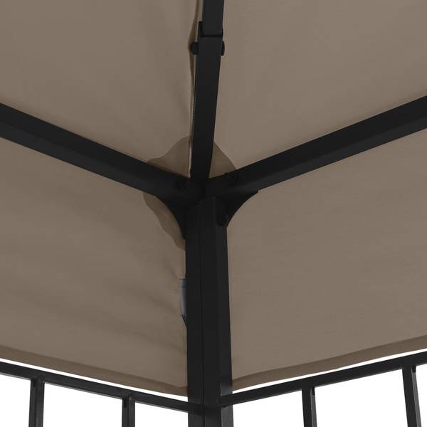 Gartenpavillon 3007852 Grau - Polyester - Stahl - 400 x 260 x 400 cm