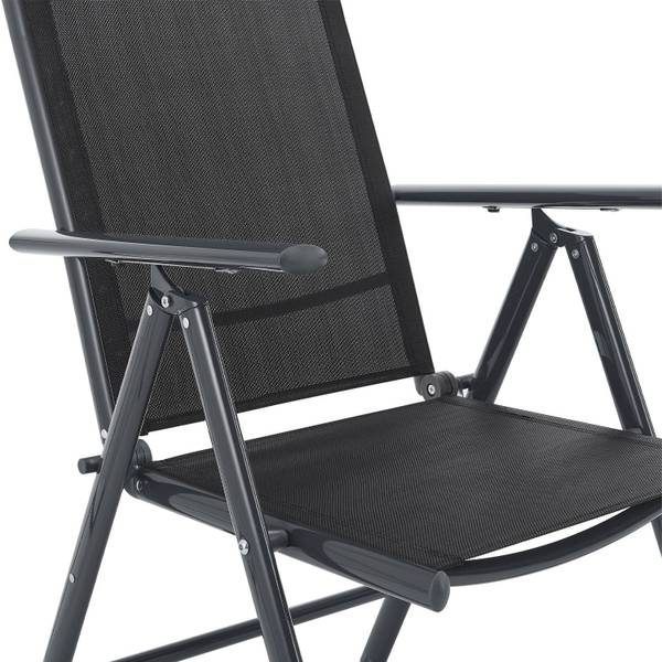 Gartengarnitur Milano 5-teilig Grau - Metall - 80 x 74 x 80 cm