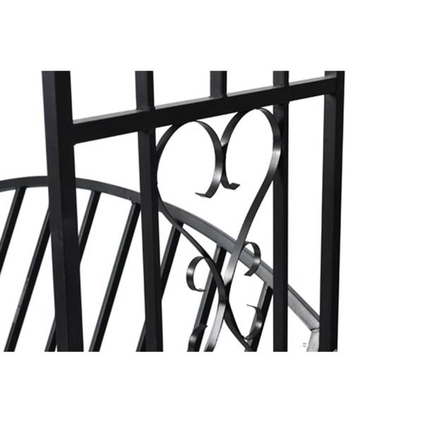 GartenRosenbogen M627375 Schwarz - Metall - 114 x 3 x 57 cm