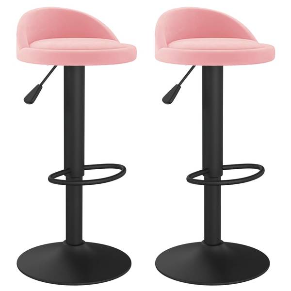 Tabouret de bar 3007071-2 lot de 2 Rose foncé
