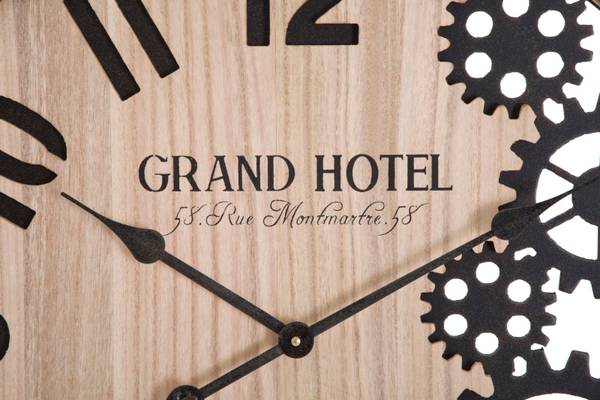 Grande horloge murale Marron - Métal - 5 x 60 x 60 cm