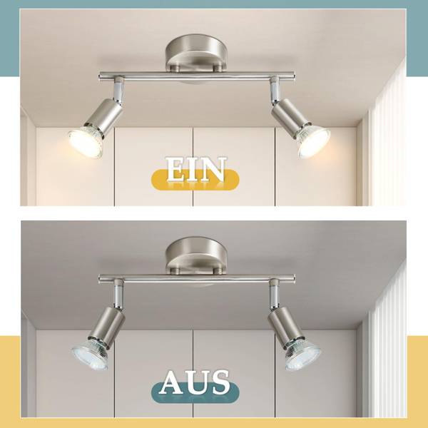 Deckenstrahler CKLSG Silber - 8 x 13 x 25 cm