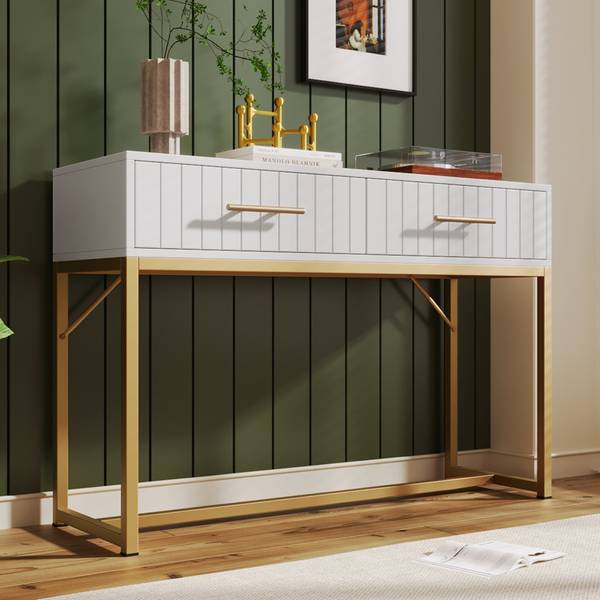 Schminktisch  M1662 Weiß - Holzwerkstoff - 100 x 75 x 45 cm