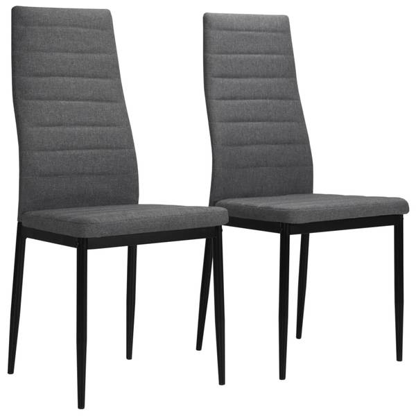 Chaise à manger 295844-3 lot de 2 Gris lumineux