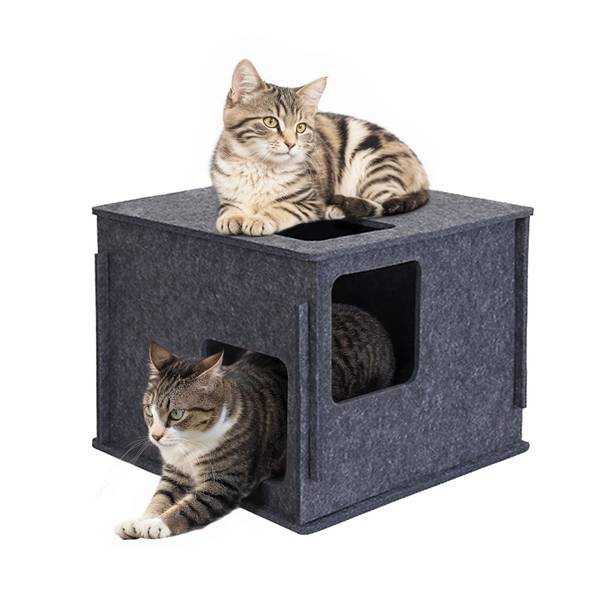 Maison pour chat 2985 Bleu - Textile - 45 x 100 x 45 cm