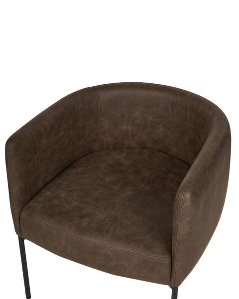 Fauteuil MALMOS 2-delig zwart - bruin - donkerbruin