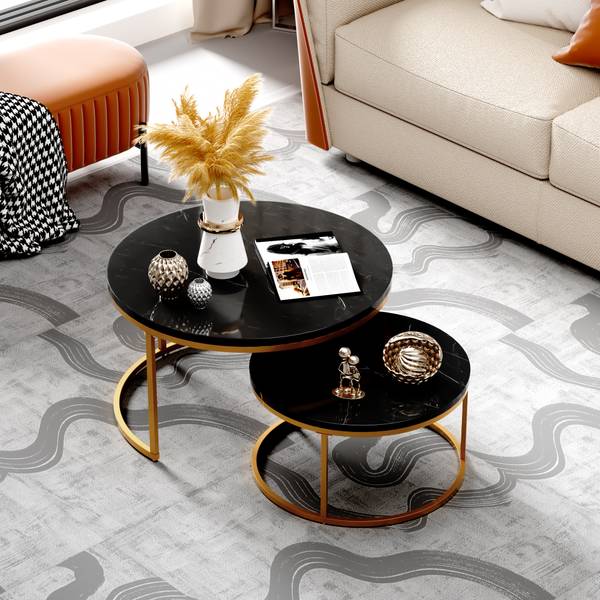 Couchtisch ZY-002 Schwarz - Gold