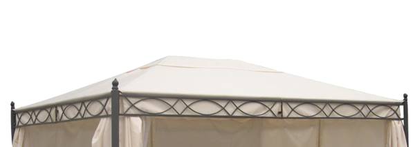 Dachplane für Pavillon Rivoli 3x4 Meter Beige - Polyester - PVC - 300 x 1 x 400 cm
