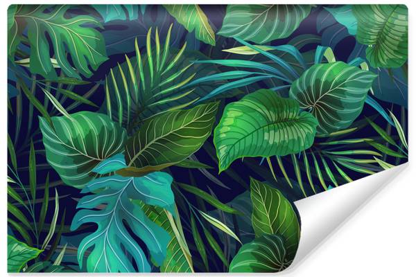 Fotobehang Tropische BLADEREN Natuur 3D 300 x 210 x 210 cm