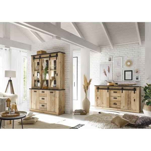 Esszimmer-Set SHELTON-61-62 2er-Set Braun - Holzwerkstoff - 315 x 201 x 43 cm
