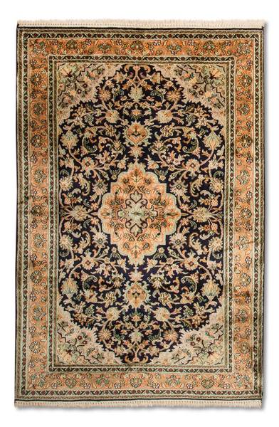 Orientteppich Premium Blau - Seide - 95 x 1 x 156 cm