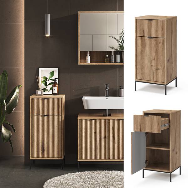Badschrank Eliza 49513 Eiche Wotan Dekor - Eiche Sonoma Dekor