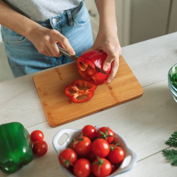 Schneidebrett 3er Set Bambus Braun - Bambus - 22 x 2 x 33 cm