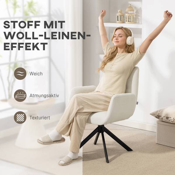 Sessel 83B-177V00CW Cremeweiß