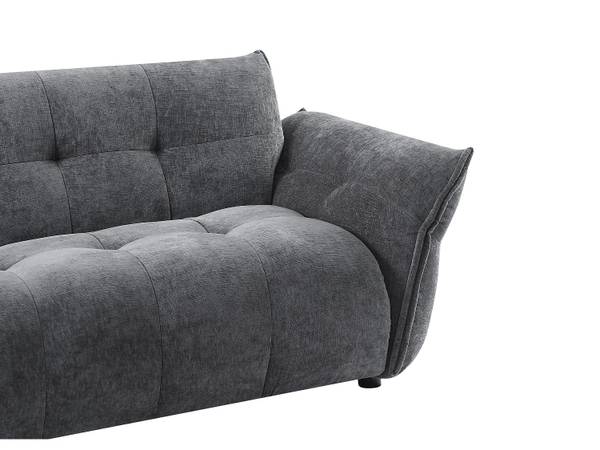 Sofa ohne Schlafmöglichkeit NAPIZO Grau - Textil - 228 x 79 x 89 cm