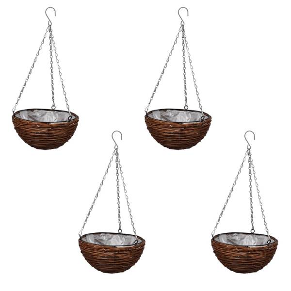 Blumentopf 140915 (4-teilig) Braun - Weide - 25 x 13 x 25 cm