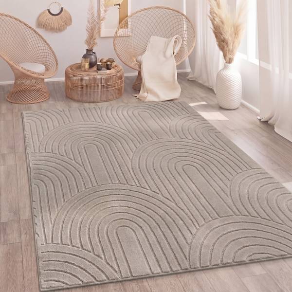 Hochflor-Teppich Tokio 471 Beige - Textil - 240 x 340 cm