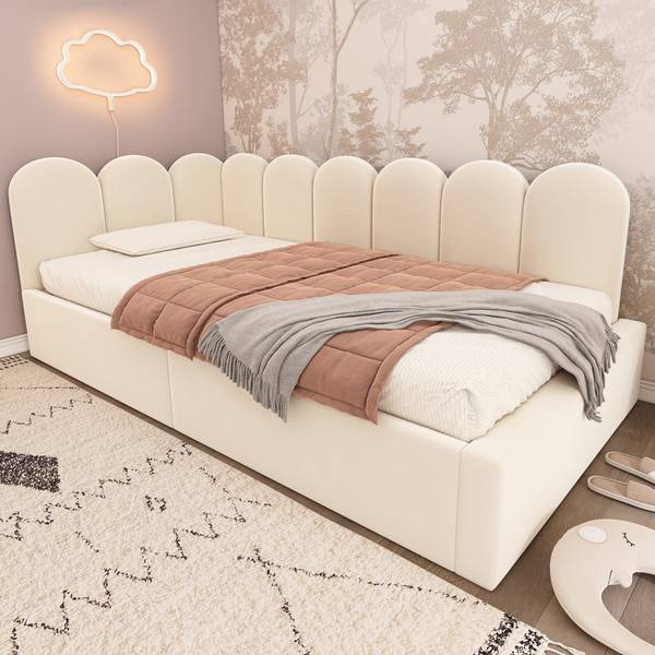 Polsterbett Metis Ⅳ Beige - Tiefe: 200 cm