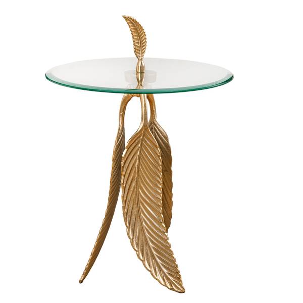Beistelltisch FEATHER Gold - Metall - 44 x 65 x 44 cm