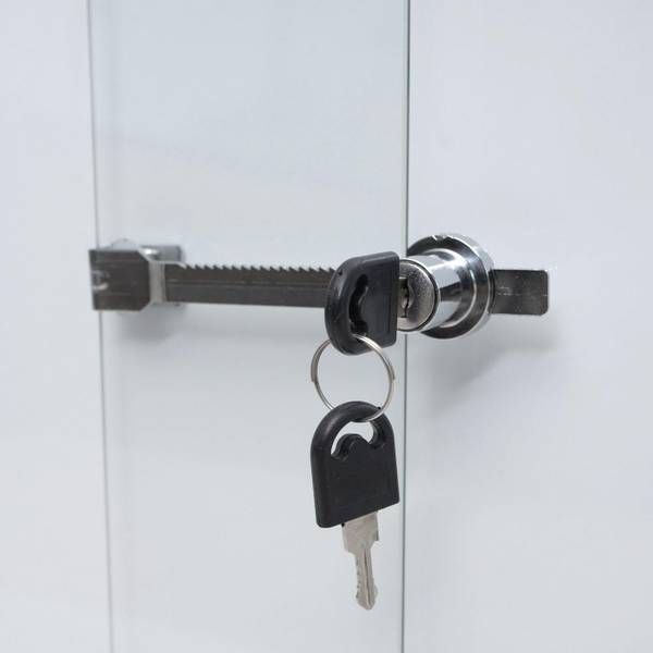 Vitrine Q50 wit - aluminium - staal - 66 x 96 x 9 cm
