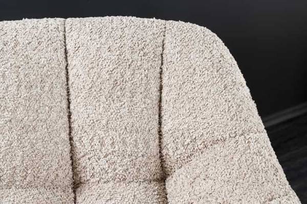 Stuhl PAPILLON Beige - Bouclé - Polyester - 65 x 83 x 66 cm