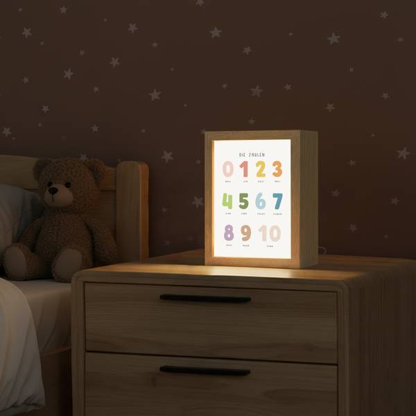 Lampe de Chevet Pour Enfant Chiffres 15 x 20 cm