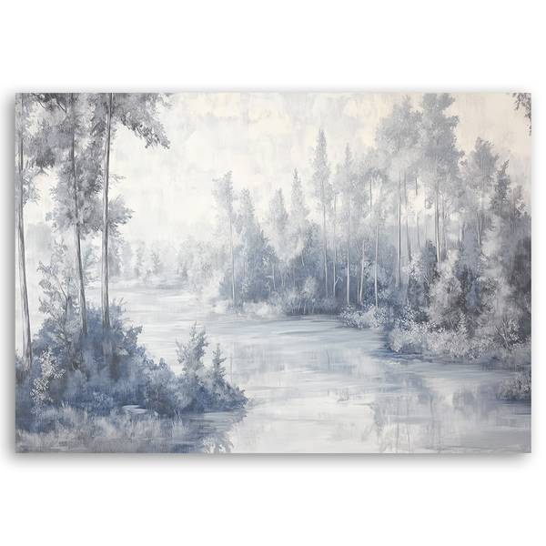 Tableau déco rivière arbres nature 60 x 40 cm