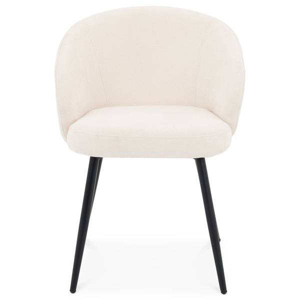 Esszimmerstühle KURSI (2er-Set) Weiß - Webstoff - 57 x 77 x 60 cm