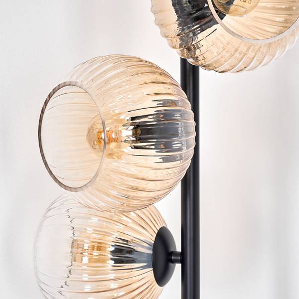 Stehlampe Cesaro Gelb - Aluminium - Klarglas - 17 x 160 x 83 cm