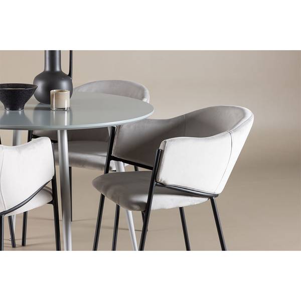 Essgruppe Plaza 5-teilig Grau